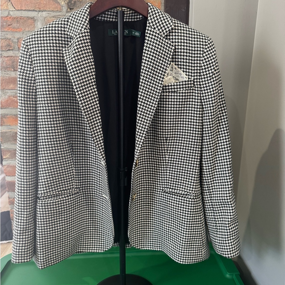 Lauren Ralph Lauren Classic Houndstooth Blazer